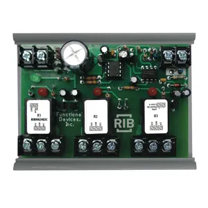 FUNCTIONAL DEVICES INC / RIB RIBMN24Q3C I/O Expander, With 24 VAC Coil, 3 SPDT, 15 A | CE4VDL