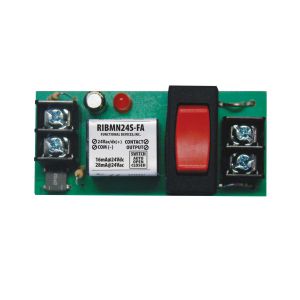 FUNCTIONAL DEVICES INC / RIB RIBMN24S-FA Control Relay, With 24 VAC Coil, Mounting Track, Override Switch, SPST, 15 A | CE4VDT