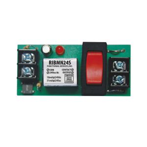 FUNCTIONAL DEVICES INC / RIB RIBMN24S Control Relay, With 24 VAC Coil, Override Switch, SPST, 15 A | CE4VDQ