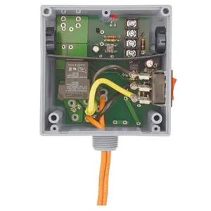 FUNCTIONAL DEVICES INC / RIB RIBTE24SB Enclosed Pre-Wired Relay, With 24 VAC Power Input, Hi-Low Separate, SPST, 20 A | CE4VHA