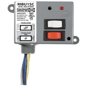 FUNCTIONAL DEVICES INC / RIB RIBU1SC Enclosed Pre-Wired Relay, With 120 VAC Coil, Override, SPDT, 10 A | CE4VKC