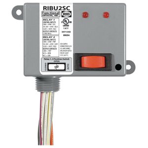 FUNCTIONAL DEVICES INC / RIB RIBU2SC Enclosed Pre-Wired Relay, With 120 VAC Coil, Override, SPDT, SPST, 10 A | CE4VKH