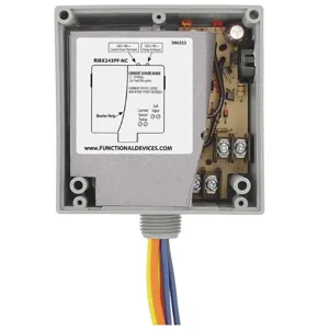 FUNCTIONAL DEVICES INC / RIB RIBX243PF-NC Enclosed Pre-Wired Relay, With AC Sensor, 24 VAC Coil, 3PST, 20 A | CE4VKX