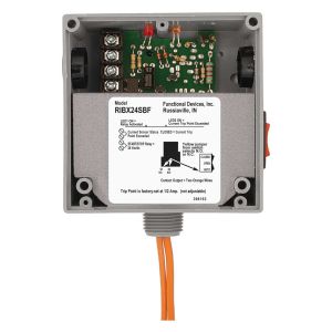 FUNCTIONAL DEVICES INC / RIB RIBX24SBF Enclosed Pre-Wired Relay, With Fixed AC Sensor, 24 VAC Coil, Override, 20 A | CE4VLE