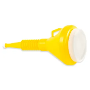 FUNNEL KING 32135 Double Capped Funnel, 14-1/4 Inch Spout Length, 1-1/2 Quart, Yellow | CG9AEE