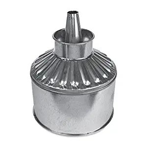 FUNNEL KING 94462 Fluted Funnel, With Skirt, Screen, 9 Inch Center Spout, 8 Quart, Galvanized | CG9AGR