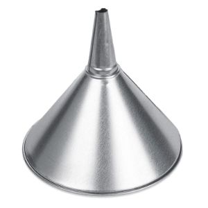 FUNNEL KING 94473 Fluted Funnel, With Screen, 8 Inch Center Spout, 2 Quart, Galvanized | CG9AGW