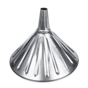 FUNNEL KING 94477 Fluted Funnel, With Screen, 12 Inch Center Spout, 4 Quart, Galvanized | CG9AGZ