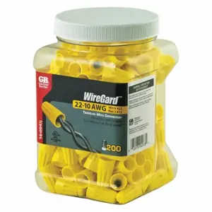 GARDNER BENDER 16-004N Wire Connector, Yellow, PK 150 | CP6GWT 50HX95