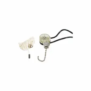 GARDNER BENDER GSW-31 Pull Chain Switch, On/Off, 2 Connections, Spst, 6A, Silver | CP6GTM 50HY40