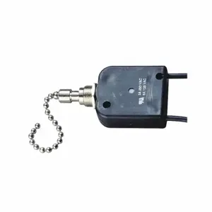 GARDNER BENDER GSW-35 Pull Chain Switch, On/Off, 2 Connections, Spst, 6A, Silver, Wire Lead | CP6GTN 50HY46