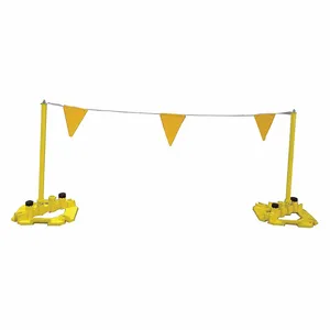 GARLOCK SAFETY SYSTEMS 300975 Warning Line, 3 Base System, 100 ft. , Safety Yellow Bases | CL6CBA