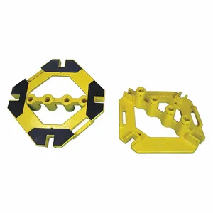 GARLOCK SAFETY SYSTEMS 407723 Base, With Adhesive Pads Installed, Safety Yellow | CL6BQT