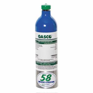 GASCO 58ES-479 Calibration Gas, Carbon Monoxide/Hydrogen Sulfide/Propane/Air, 58 L Cylinder Capacity | CP6HFJ 407M99