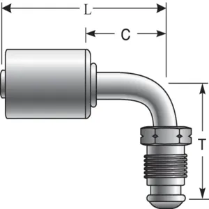 GATES 733200095 Hose Coupling, 2.56 Inch Length | BX4ZLF