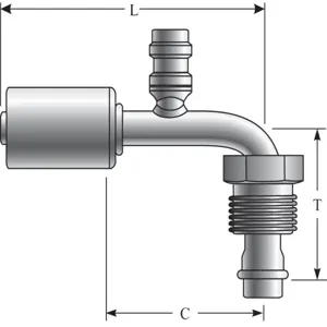 GATES 733202585 Hose Coupling, 3.85 Inch Length | AN7EEL