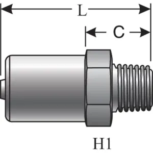 GATES 73343244 Hose Coupling, 0.189 Inch I.D, 1.34 Inch Length, 0.551 Inch Cutoff Size | AK2HHL