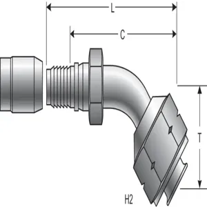 GATES 775320225 Hose Coupling, 0.252 Inch I.D, 1.85 Inch Length, 1.44 Inch Cutoff Size | AK3VTJ