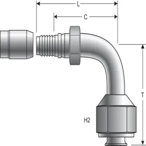 GATES 775320595 Hose Coupling, 0.406 Inch I.D, 2.1 Inch Length, 1.5 Inch Cutoff Size | AM2GRV