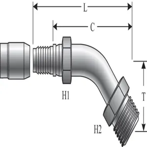 GATES 775320365 Hose Coupling, 0.311 Inch I.D, 2.48 Inch Length, 1.93 Inch Cutoff Size | BX2WYN