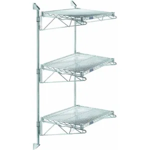 QUANTUM STORAGE SYSTEMS GACB18-54-1860S Ventilated SS Wire Wall Shelf, 60 W x 18 D x 54 Inch H, No. of Shelves 4 | CD2FEZ 45TW02