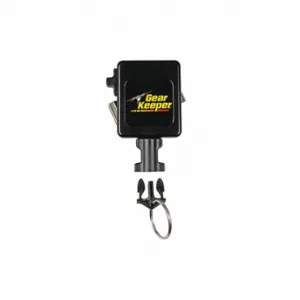 GEARKEEPER RT3-5852-E Key Retractor, Extended Rotating Belt Clip, Nylon, Black, Hold Keys, 1 Inch Size Ring Dia | CP6JCK 48HR98