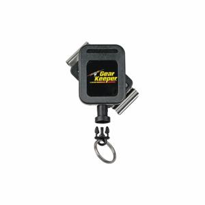 GEARKEEPER RT4-5852 Key Retractor, Large Rotating Belt Clip, Nylon, Black, Hold Keys, 7/8 Inch Size Ring Dia | CP6JCP 48HR95