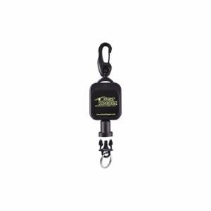 GEARKEEPER RT5-5801 Schlüsselaufroller, aufsteckbarer Karabinerhaken, Nylon, schwarz, Schlüssel festhalten, Ringdurchmesser 9/16 Zoll | CP6JCW 48HR99