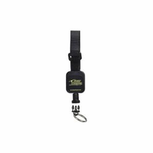 GEARKEEPER RT5-5830 Key Retractor, Hook-and-Loop, Nylon, Black, Hold Keys, 7/8 Inch Size Ring Dia | CP6JCM 48HT06