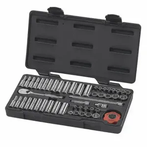 GEARWRENCH 80301 Socket Set, Sae/Metric, 1/4 Inch Drive, 12 Point, Pack Of 51 | CP6JLC 32RX49