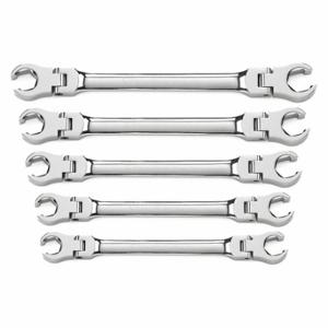 GEARWRENCH 81910 Sae Flex Flare Nut Wrench Set, 5 Pc | CP6JFG 41XR49
