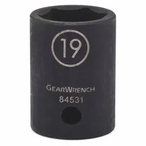 GEARWRENCH 84537N Standard Impact Socket, 1/2 Inch Dr 6Pt, 25 mm | CP6JNL 41XX57