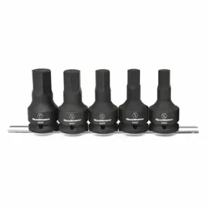 GEARWRENCH 84899 Hex Bit Imp Socket Set, 5 pcs, 3/4 Inch Drive, SAE | CP6JPQ 527D36