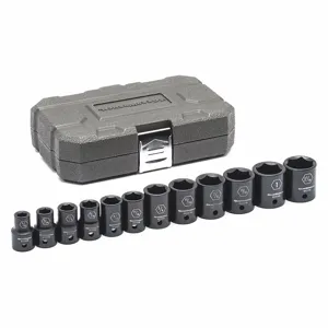 GEARWRENCH 84931N Sae Impact Socket Set, 1/2 Inch Depth, 12Pcs | CP6JMP 58LD63