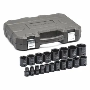 GEARWRENCH 84932N Sae Impact Socket Set, 1/2 Inch Depth, 19Pcs | CP6JPP 58LD64