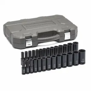 GEARWRENCH 84949N Sae/Metric Impact Socket Set, 1/2 Inch Depth, 27Pcs | CP6JMU 58LD75