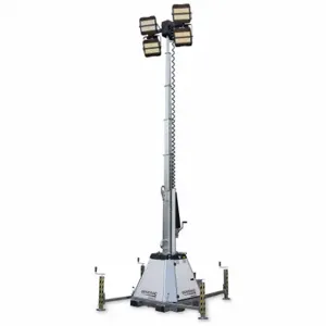 GENERAC CTF10 Temporary Job Site Light, LED, 4 Lamp Heads, 120 V, IP65, Floor Stand, Corded | CP6KNH 794J71