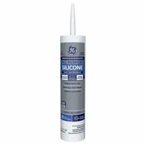 GENERAL ELECTRIC 2749483 Silicone Sealant, All Purpose Silicone, White, 10 Oz, Cartridge | CP6JTU 4UG99