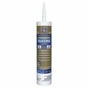 GENERAL ELECTRIC 2811093 Silicone Sealant, Advanced Silicone, White, 10 Oz, Cartridge | CP6JUB 3LA51