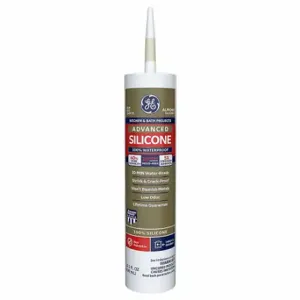 GENERAL ELECTRIC 2816707 Silicone Sealant, Advanced Silicone, Almond, 10 Oz, Cartridge | CR3BGK 11N099