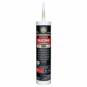 GENERAL ELECTRIC 2821632 Silicone Sealant, Supreme Silicone, Almond, 10 Oz, Cartridge | CP6JTV 5PWD5