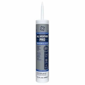 GENERAL ELECTRIC 2863819 Acrylic Latex Sealant, All Weather Pro, Clear, 10 oz Container Size, Cartridge | CP6LJC 2XKD3