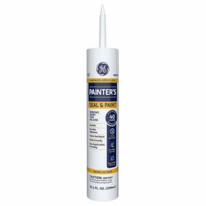 GENERAL ELECTRIC MAP110WT Acrylic Latex Caulk, Painters, White, 10 oz Container Size, Cartridge | CP6JUF 3KA72