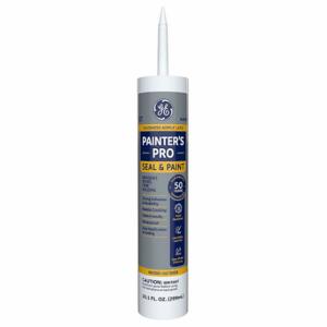 GENERAL ELECTRIC MAP210WT Acrylic Latex Caulk, Painters Pro, White, 10 oz Container Size, Cartridge | CP6JUE 3KA69