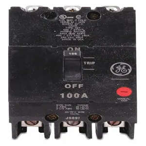 GENERAL ELECTRIC TEYF3100 Circuit Breaker 100a 3p 277/480vac 18ka | AG2VML 32JA03