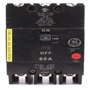 GENERAL ELECTRIC TEYF360 Circuit Breaker 60a 3p 277/480vac 18ka | AG2VKY 32HZ98