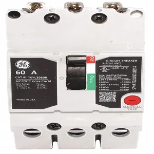 GENERAL ELECTRIC TEYL3060B Circuit Breaker 60a 3p 277/480vac 65ka | AG2VJJ 32HZ61