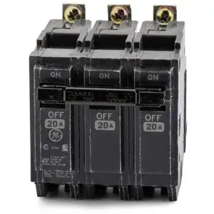 GENERAL ELECTRIC THHQB32020 Circuit Breaker 3pole 20a Thq 240v 22ka | AC9PUV 3HXP9