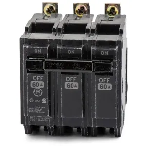 GENERAL ELECTRIC THHQB32060 Circuit Breaker 3pole 60a Thq 240v 22ka | AC9PUX 3HXR2