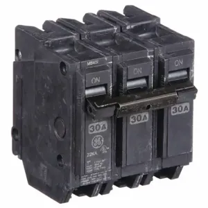 GENERAL ELECTRIC THHQL32030 Molded Case Circuit Breaker, 3 Poles, 30A, 22kAIC at 240V | CE6KLA